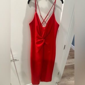 Cinq A Sept pimento bright red dress